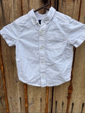 The Children's Place White Short-Sleeve Button-Down Shirt